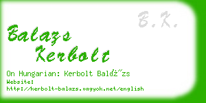 balazs kerbolt business card